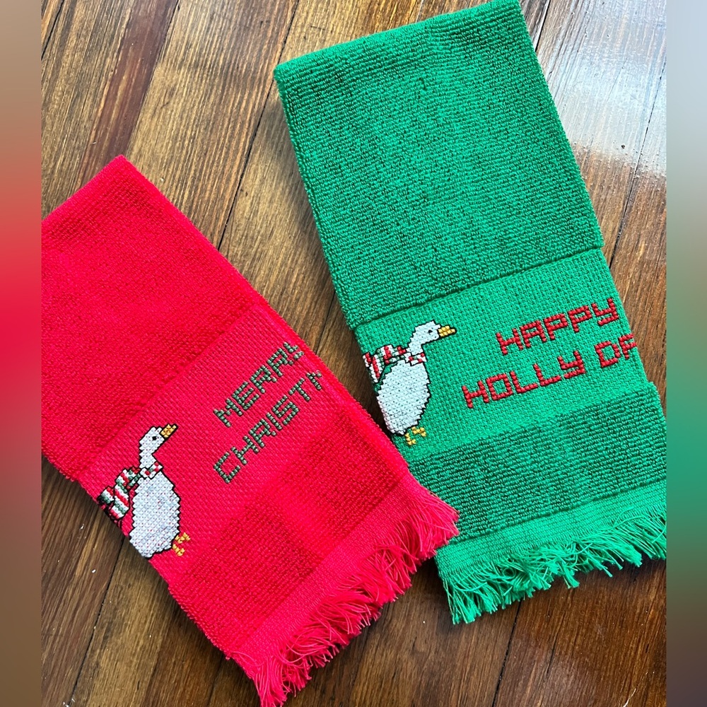 Christmas fingertip towels, set of 2 🆕